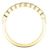 0.11 Carat (ctw) 10K Yellow Gold Round Diamond Ladies Wedding Anniversary Milgrain Stackable Band