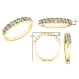 0.11 Carat (ctw) 10K Yellow Gold Round Diamond Ladies Wedding Anniversary Milgrain Stackable Band