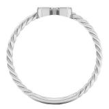 0.07 Carat (ctw) 10K White Gold Round White Diamond Ladies Right Hand Horse Shoe Ring