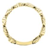 0.13 Carat (ctw) 18K Yellow Gold Round Cut White Diamond Ladies Infinity Right Hand Band