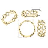 0.13 Carat (ctw) 18K Yellow Gold Round Cut White Diamond Ladies Infinity Right Hand Band