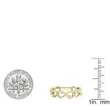 0.13 Carat (ctw) 18K Yellow Gold Round Cut White Diamond Ladies Infinity Right Hand Band