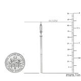 0.25 Carat (ctw) 10K White Gold Round Cut White Diamond Ladies Line Dangling Earrings 1/4 CT