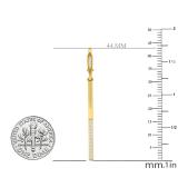 0.25 Carat (ctw) 10K Yellow Gold Round Cut White Diamond Ladies Line Dangling Earrings 1/4 CT