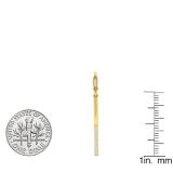0.25 Carat (ctw) 10K Yellow Gold Round Cut White Diamond Ladies Line Dangling Earrings 1/4 CT
