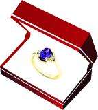 10K Yellow Gold 7X5 Oval Cut Amethyst & Round Cut White Diamond Ladies Engagement 3 Stone Ring