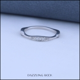 0.20 Carat (ctw) 10K White Gold Round Cut White Diamond Ladies Anniversary Wedding Band 1/5 CT