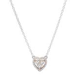 0.35 Carat (Ctw) 10K Rose Gold White Diamond Ladies Heart Pendant 1/3 CT (Silver Chain Included)