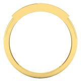 0.12 Carat (ctw) 14K Yellow Gold Princess & Round Diamond Ladies Anniversary Wedding Stackable Band