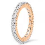 1.70 Carat (ctw) 10K Rose Gold Round White Cubic Zirconia CZ Eternity Wedding Stackable Band
