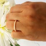 1.70 Carat (ctw) 10K Yellow Gold Round White Cubic Zirconia CZ Eternity Wedding Stackable Band