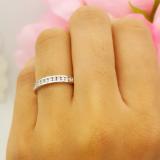 0.21 Carat (ctw) 14K White Gold Round White Diamond Anniversary Stackable Wedding Band 1/4 CT