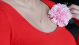 0.06 Carat (ctw) 14K Yellow Gold Round White Diamond Ladies Cross Pendant (Silver Chain Included)