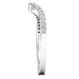 0.20 Carat (cttw) Round Diamond Ladies Anniversary Wedding Contour Stackable Band 1/5 CT 10K White Gold