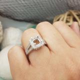0.30 Carat (ctw) 14K White Gold Round White Diamond Bridal Semi Mount Engagement Ring 1/3 CT