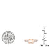 0.25 Carat (ctw) 10K Rose Gold Round Cut Diamond Bridal Semi Mount Engagement Ring 1/4 CT