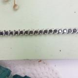3.65 Carat (ctw) Sterling Silver Round Cut Black Diamond Ladies Tennis Bracelet