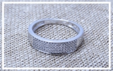 0.15 Carat (ctw) 10K White Gold Round Diamond Men's Micro Pave Wedding Anniversary Ring