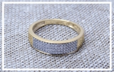 0.15 Carat (ctw) 10K Yellow Gold Round Diamond Men's Micro Pave Wedding Anniversary Ring