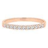 0.20 Carat (ctw) 10K Roes Gold Round White Diamond Ladies Anniversary Wedding Ring 1/5 CT