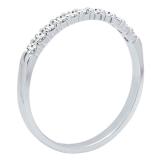 0.20 Carat (ctw) 10K White Gold Round White Diamond Ladies Anniversary Wedding Ring 1/5 CT