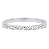 0.20 Carat (ctw) 10K White Gold Round White Diamond Ladies Anniversary Wedding Ring 1/5 CT