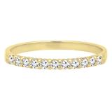 0.20 Carat (ctw) 10K Yellow Gold Round White Diamond Ladies Anniversary Wedding Ring 1/5 CT