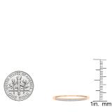 0.05 Carat (ctw) 10K Rose Gold Round Cut Diamond Ladies Milgrain Anniversary Wedding Band