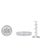 0.25 Carat (ctw) 10K White Gold Round Diamond Men's Wedding Anniversary Band 1/4 CT