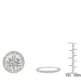 0.18 Carat (ctw) 10K White Gold Princess Cut White Diamond Ladies Anniversary Wedding Band