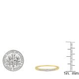 0.18 Carat (ctw) 10K Yellow Gold Princess Cut White Diamond Ladies Anniversary Wedding Band