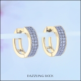 0.20 Carat (ctw) 14K Yellow Gold Round Cut White Diamond Huggies Hoop Earrings 1/5 CT