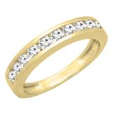 IGI CERTIFIED 0.75 Carat (ctw) 14K Yellow Gold Round Cut Diamond Ladies Wedding Band 3/4 CT