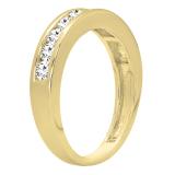 IGI CERTIFIED 0.75 Carat (ctw) 14K Yellow Gold Round Cut Diamond Ladies Wedding Band 3/4 CT