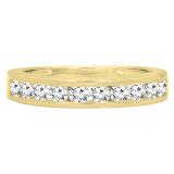 IGI CERTIFIED 0.75 Carat (ctw) 14K Yellow Gold Round Cut Diamond Ladies Wedding Band 3/4 CT