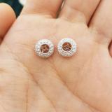 1.05 Carat (ctw) 10K White Gold Round Cut Cubic Zirconia Removable Jackets For Stud Earrings 1 CT
