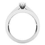 1.85 Carat (ctw) 18K White Gold Marquise Baguette & Round Cut Diamond Ladies Engagement Ring