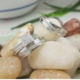 0.30 Carat (ctw) Sterling Silver Round Diamond Men's & Women's Engagement Ring Trio Set 1/3 CT