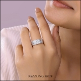0.25 Carat (ctw) Sterling Silver Round Diamond Men's & Women's Engagement Ring Trio Set 1/4 CT