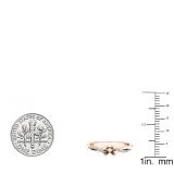 0.15 Carat (ctw) 18K Rose Gold Round Cut Diamond Bridal Semi Mount Engagement Ring