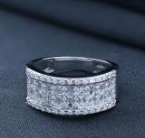 0.98 Carat (ctw) 10K White Gold Round & Baguette Cut Diamond Ladies Anniversary Wedding Band 1 CT