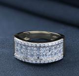 0.98 Carat (ctw) 10K Yellow Gold Round & Baguette Cut Diamond Ladies Anniversary Wedding Band 1 CT