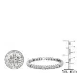 1.00 Carat (ctw) Sterling Silver Round Cut White Diamond Ladies Tennis Bracelet 1 CT