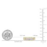 0.10 Carat (ctw) 10K Yellow Gold Round White Diamond Men's Micro Pave Wedding Band 1/10 CT