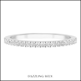0.15 Carat (ctw) 10K White Gold Round Cut White Diamond Ladies Wedding Stackable Band