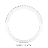 0.15 Carat (ctw) 10K White Gold Round Cut White Diamond Ladies Wedding Stackable Band