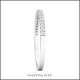 0.15 Carat (ctw) 10K White Gold Round Cut White Diamond Ladies Wedding Stackable Band