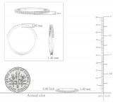 0.15 Carat (ctw) 10K White Gold Round Cut White Diamond Ladies Wedding Stackable Band