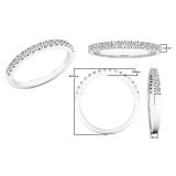 0.25 Carat (ctw) 10K White Gold Round White Diamond Ladies Wedding Stackable Band 1/4 CT