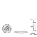 0.25 Carat (ctw) 10K White Gold Round White Diamond Ladies Wedding Stackable Band 1/4 CT